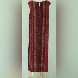 Sag Harbor Red Sleeveless Sheath Maxi Dress
